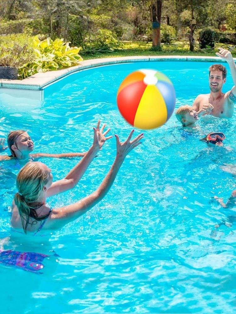 Fruit Pool Float, Watermelon Kiwi Orange Lemon Swim Ring, Beach Ball - Inflatable Tube Floating Water Toys
