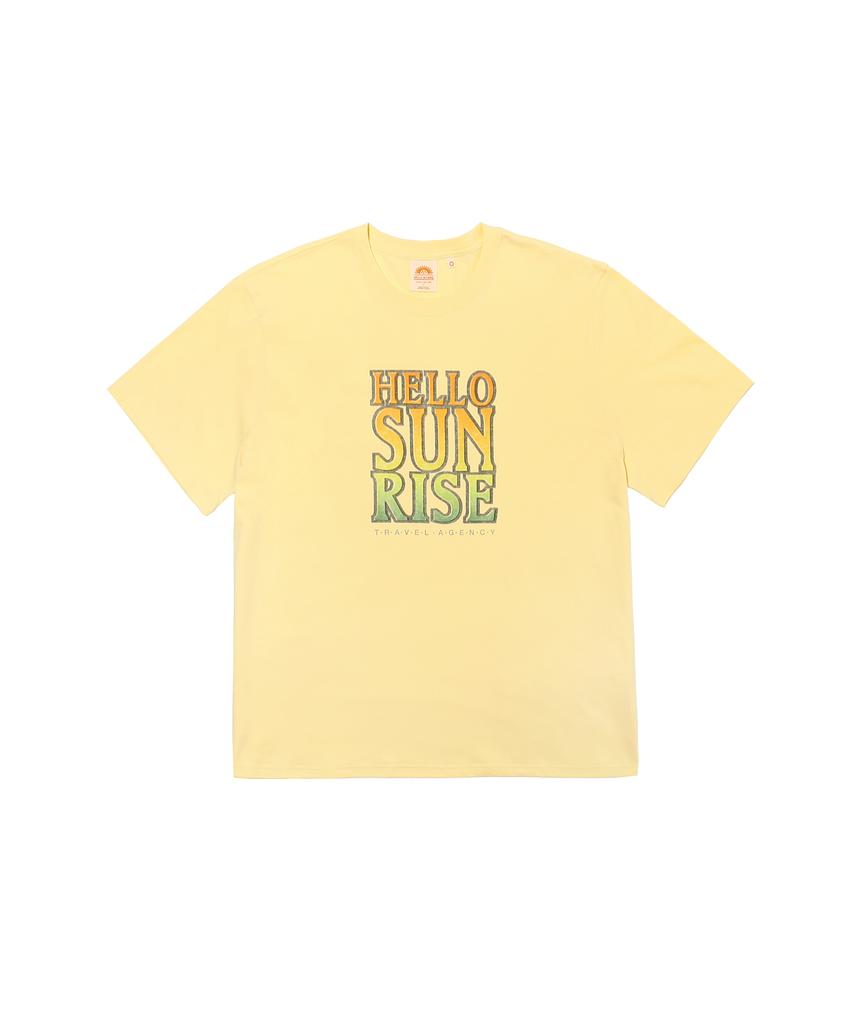 HELLO SUNRISE Hello Sunrise Gradient Typo Tee_Light Yellow