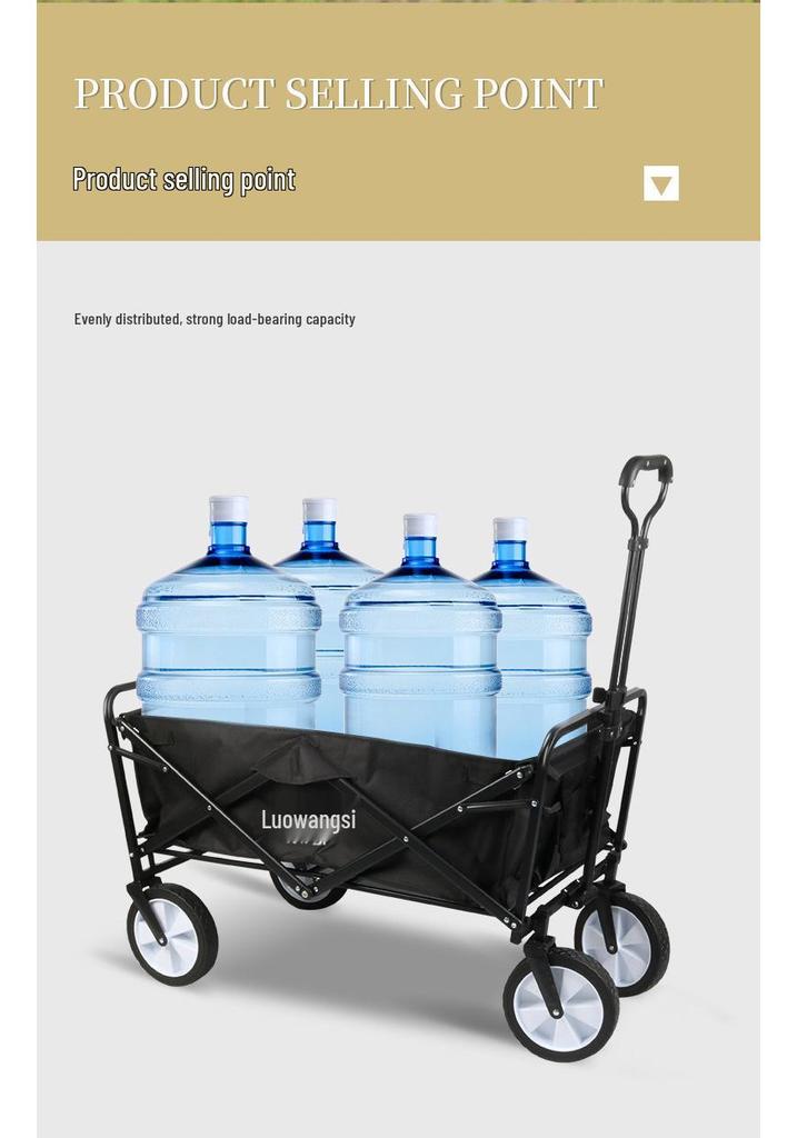 Folding Outdoor Camping Cart – Compact Handcart for Cargo and Cross-Border Trade