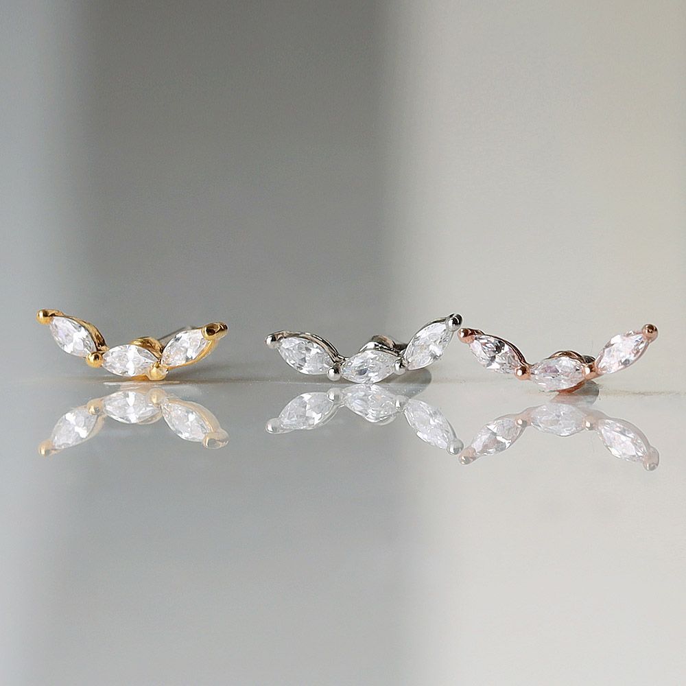 Women's Cubic Curve Surgical Steel Piercing