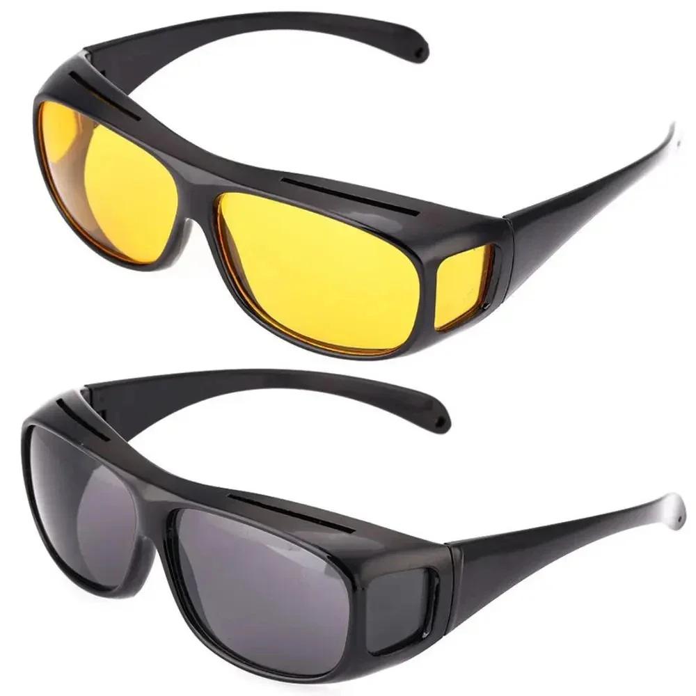 Polarized Night Driving Glasses Anti Glare HD Vision for Men Women Fit Over Sunglasses Outdoor Sports Windproof