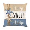 Marine Scallop Linen Pillow Case Home Car Decoration Sofa Living Room Single Side Digital Printed Pillow Cushion