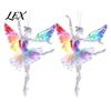 Cute Hanging Accessories 2Pcs Glitter Ballet Girl Keychain, 2D Acrylic Pendant for Bag Backpack, Sparkling Durable Crafts Dancer Car Rearview