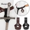 Versatile Solid Color Case Scabbard Holder Medieval Warrior Knight Blade Sheath Cutlass Retro Viking Renaissance Belt Accessory Ring Pirate