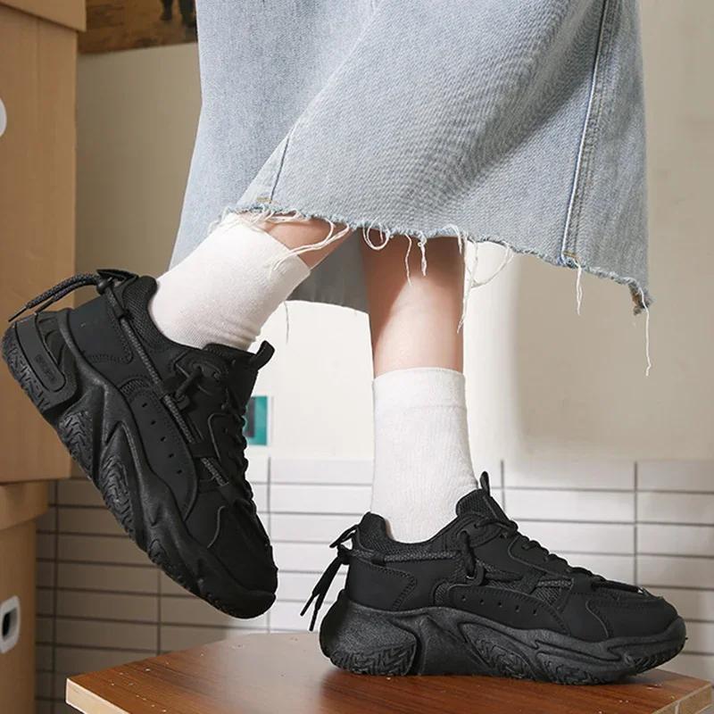 Fashion New Casual Women Shoes Fashion Lace Up Sneakers Female Platform Running Dad Shoes Ladies Tennis Vulcanized Shoes