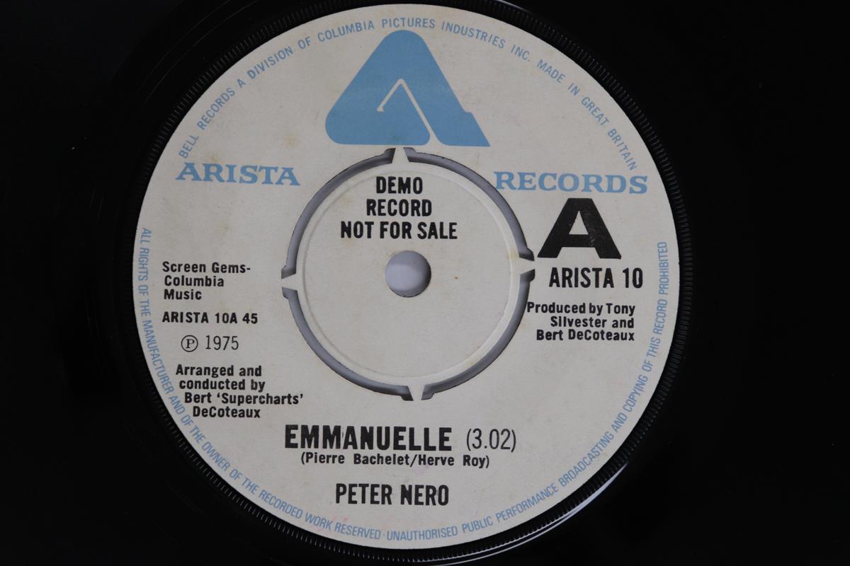 

7inch Record PETER NERO - Emmanuelle / Soul Ballet ARISTA10PROMO ARISTA 1975 UK Soul/Funk Used