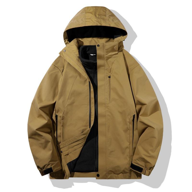 Down jacket men's winter jacket jacket removable liner goose down thickened three-proof fashion