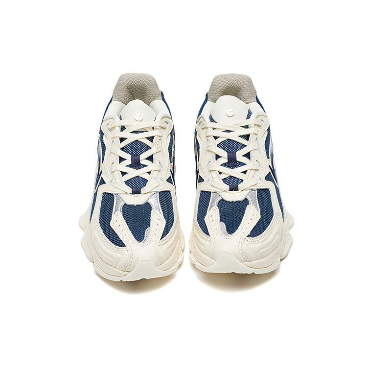 Li-Ning 1990 Casual Retro Shock Absorption Non-Slip Wear-Resistant Low-Top Running Shoes Men Sneakers Navy-Blue ALFR119-1