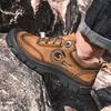 Brown Leather Hiking Shoes Men Outdoor Mountaineering Men's Trekking Shoes Non-slip Rock Climbing Shoes zapatillas de hombre