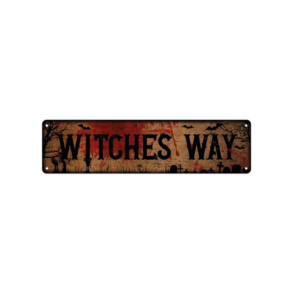 Vintage Horror Movie Road Metal Sign Perfect Wall Art for Home, Restaurant, Bar, Cafe, Garage Water-Proof And Dust-Proof