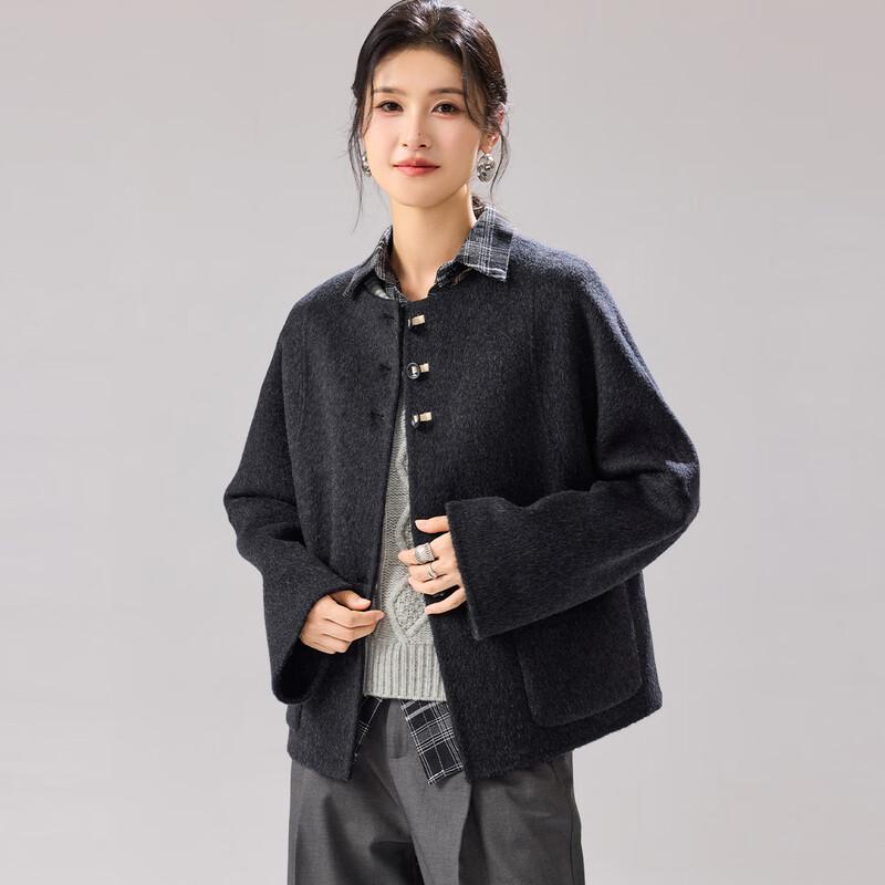 

Women s 100% Merino Wool Xiao Xiang Style Double-Faced Coat S