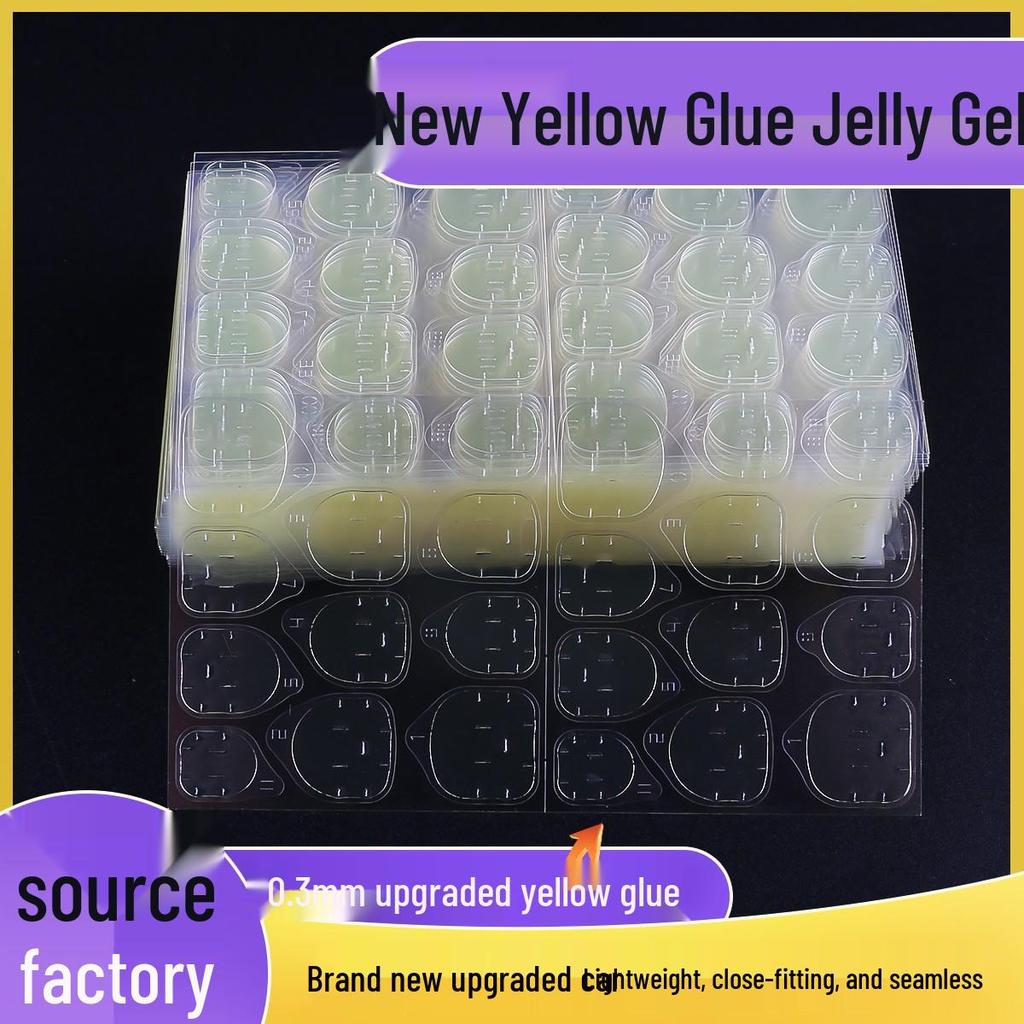 Upgraded Waterproof Double-Sided Wearable Jelly Nail Glue - Super Sticky Adhesive for Nails