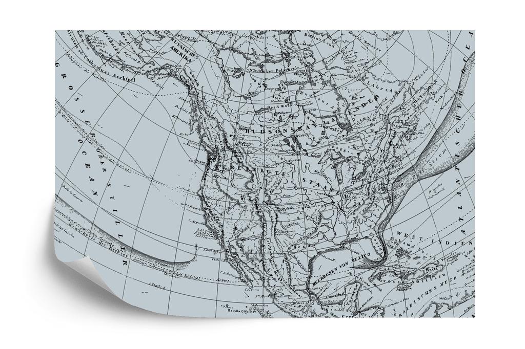 Photomural Old Map Smooth Vinyl 180x120