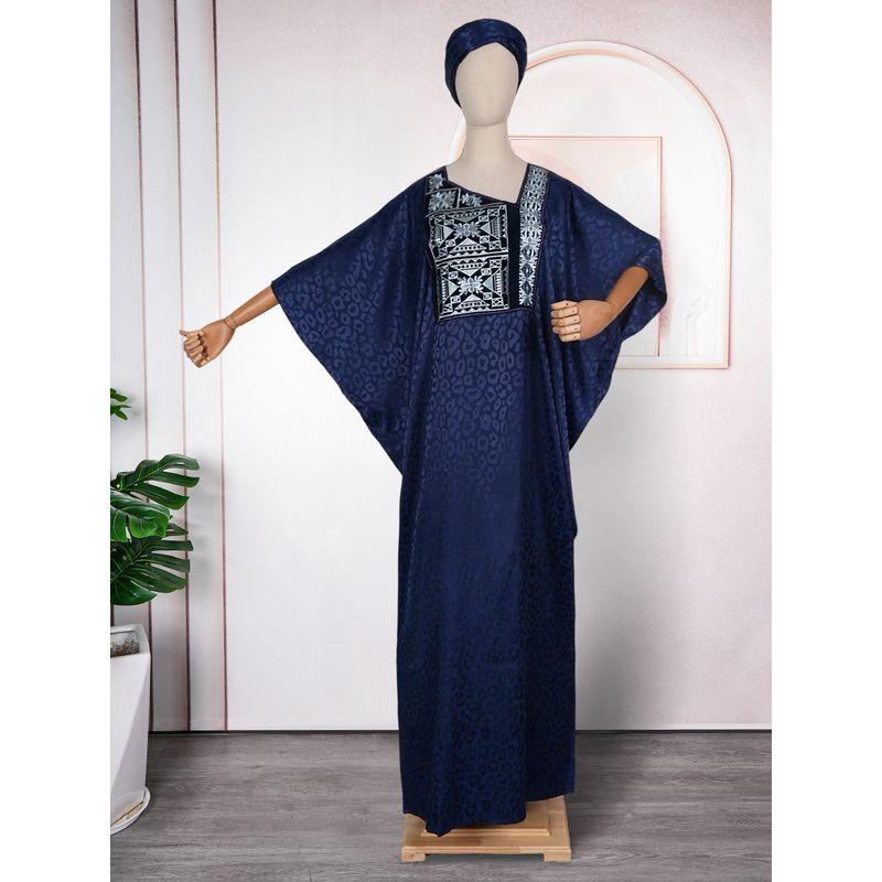 African Ethnic Style Jacquard Large Swing Robe Middle East Women's Clothing V-neck Batwing Sleeve 150.00kg Plus Size Dress Dress