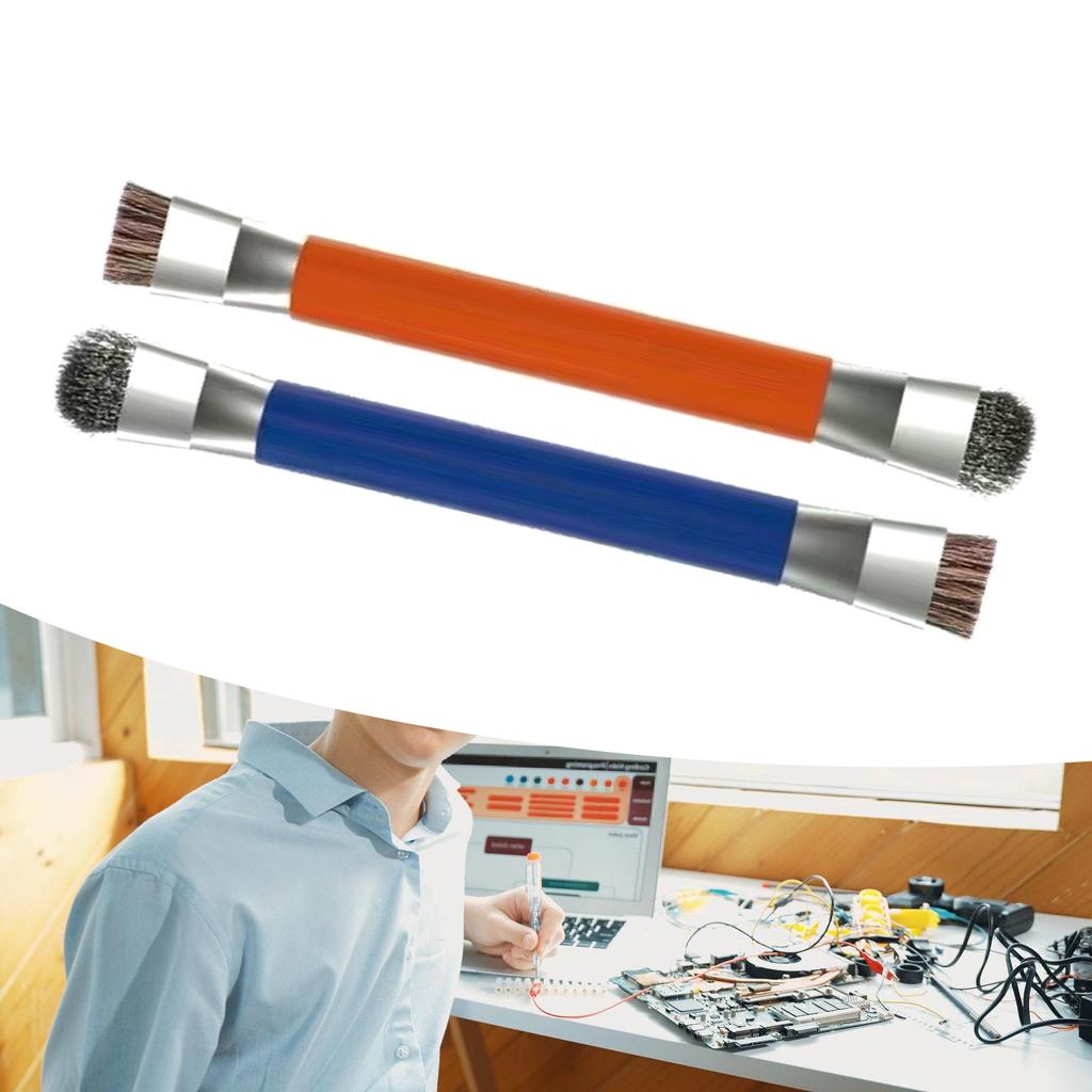 Anti-Static ESD Safe Double Headed Brush Circuit Board Repair for IC Chip PCB Welding Mobile Phone/Computer Mainboard
