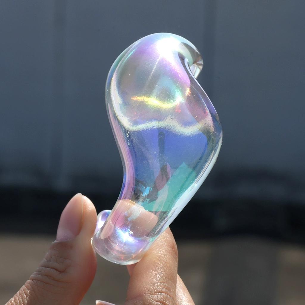 IF ME Bohemia Transparent Colorful Acrylic Opening Bangle for Women Irregular Large Wide Cuff Bracelet New Trend Couple Jewelry F