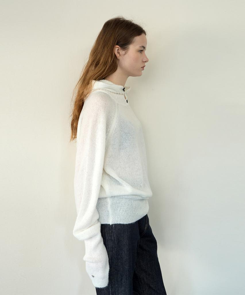OUI MAIS NON Mohair Hoodie Knit