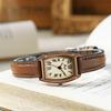 Vintage Roman Graduated Wine Barrel Plate Light Luxury High-End Bamboo Belt Quartz Watch