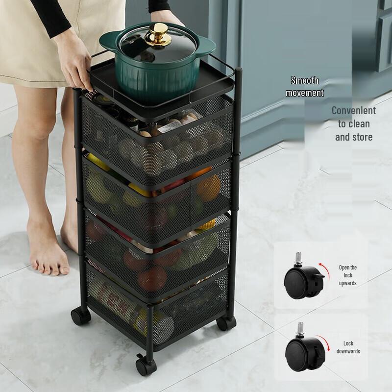 Bayco 3-Tier Rolling Kitchen Storage Cart