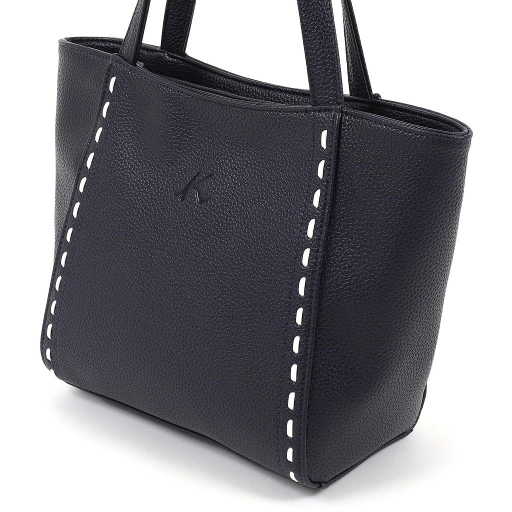Handbag with Shoulder Bag Dark 10901 [Kitamura] Z-0628 Women's Blue/White [Navy]