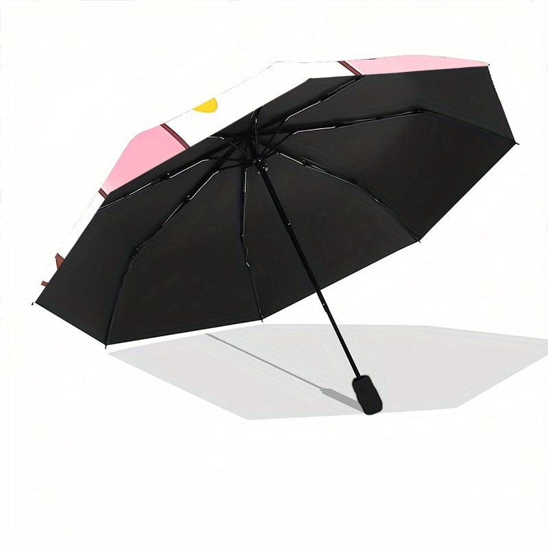 Rabbit My Melody Automatic Opening and Closing Folding - A Good Choice for Gifts, Fashionable and Convenient Umbrella With Cute Cartoon Characters, Du
