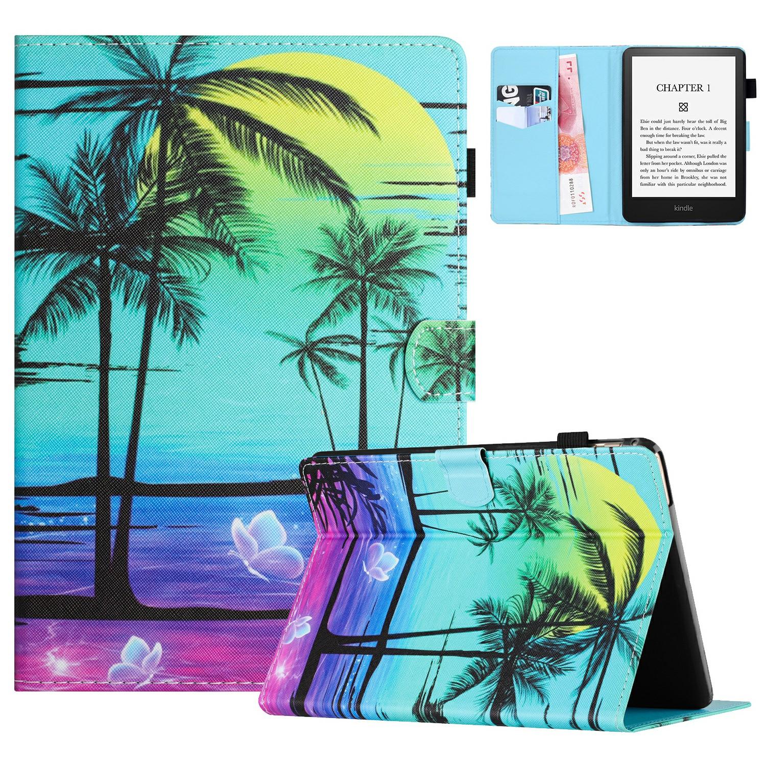 

Для Amazon Kindle Paperwhite (2024) Чохол Шкіряний Тримач для карток Підставка Обкладинка для електронної книги Coconut Tree