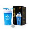 PulseIT TurboMix Protein Shaker Bottle 400ml | BPA-Free Leakproof Gym Shaker with Plastic Mixing Ball | Protein Mixer Bottle for Whey Protein, B