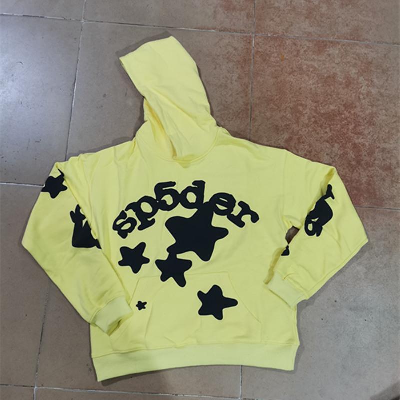 Sp5der European and American hip hop singers with the same printed letters 555555 men and women couples sweater hoodie trend
