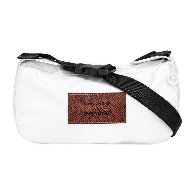 New LONGCHAMP D'HEYGERE Collaboration Polyester Shoulder Bag Backpack Women's White 10181SD3007