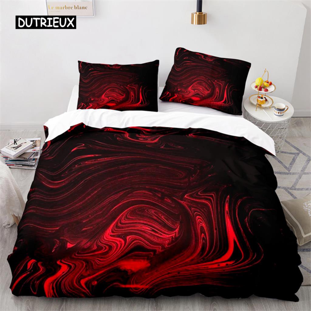 Colorful Marble Printed Pattern Bedspread Cover Package Microfiber Geometric Art Abstract Bed Cover Package King Dimension Queen Size For Girls Kids