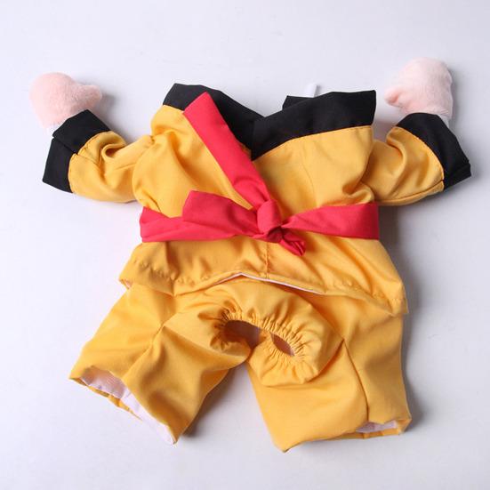Taekwondo Player Dog Costume Funny Kung Fu Pet Apparel with Arm Cat Cosplay Costume for Dogs And Cats Party Attire Photo