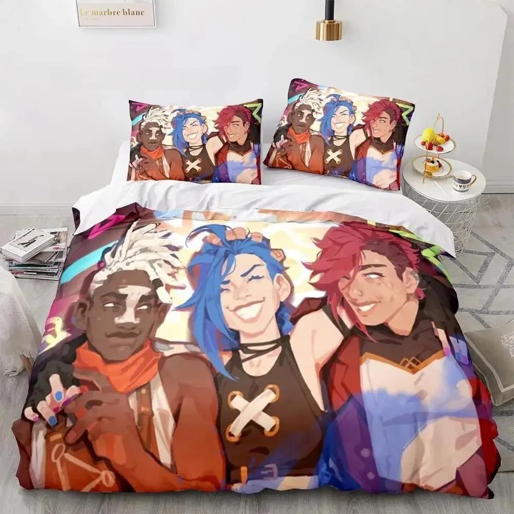 Rømning Lol Jinx Sengetøy Sett Enkelt Twin Full Queen King Size Sengesett Voksen Barn Soverom Dynetrekk Sett ropa de cama matrimonio