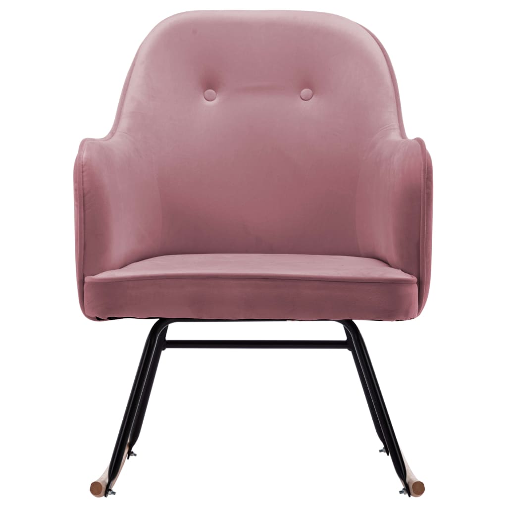 Rocking Chair Pink Velvet