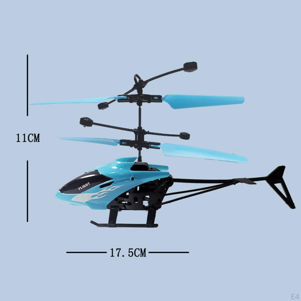 Flying Plane Toy Helicopter, Desktop Decoration with Light, Gesture Helicopter