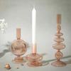 Glass Candlestick European Style Candle Holder for Dining Table Decor Wedding Centerpiece