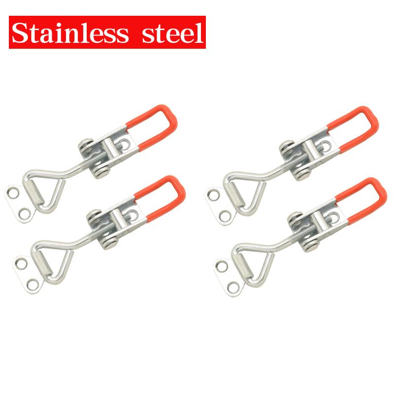 2/4 Piezas Cerradura de Hebilla Ajustable de Hierro Pesado Abrazadera de Caja Abrazadera de Hebilla Tipo Perno de Puerta Abrazadera Rápida Accesorio Horizontal