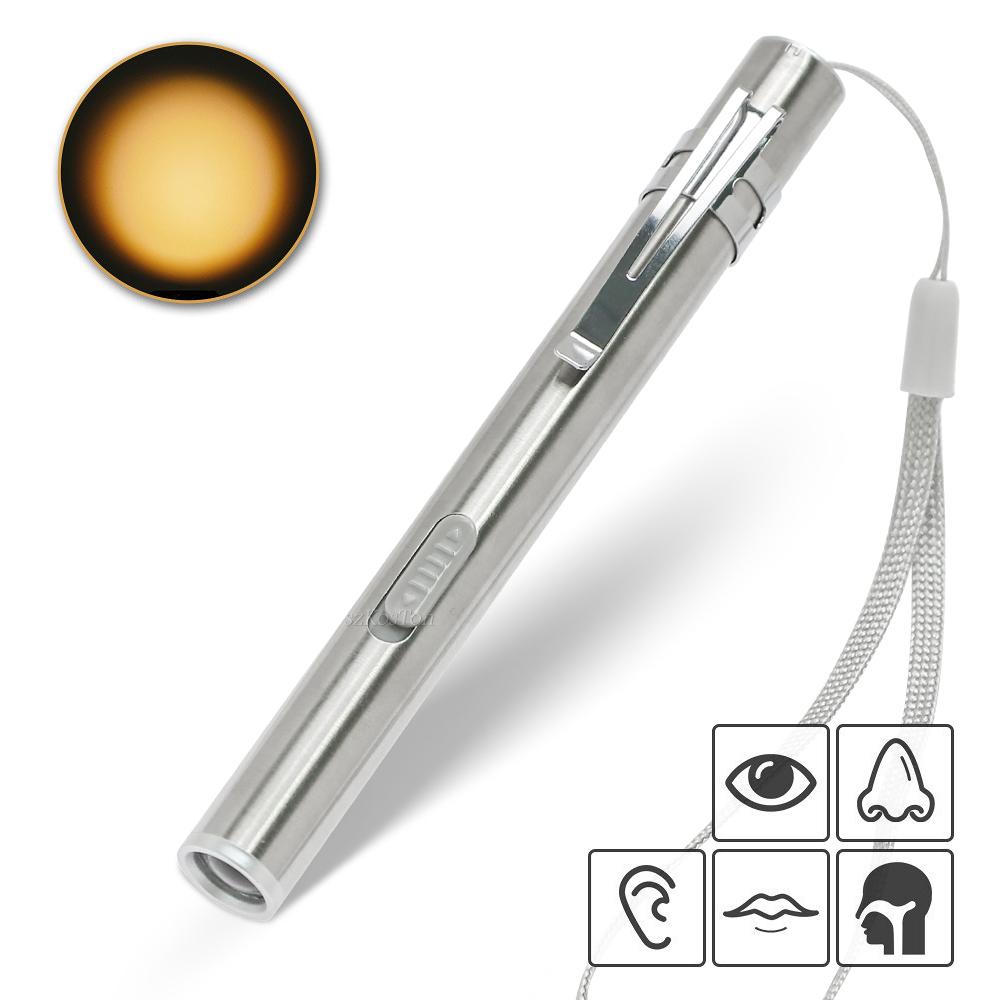 Portable LED Flashlight USB Rechargeable Energy-saving Mini Flashlight Pen Light for Camping Hiking