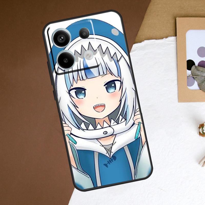 Gawr Gura Hololive Anime Case For Redmi Note 11 12 13 Pro Plus 9 10 10S 11S 12S Redmi 12 9C 10C 12C 13C Back Cover