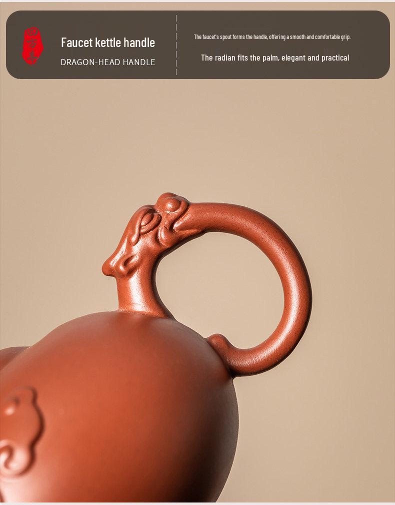 Zini Purple Clay Teapot: Handmade High-End Chinese Ceramic Gongfu Tea Brewing Pot