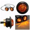 2 Pcs 3/4 Inch Mount LED Rear Side Marker Indicator Lights for Trucks, Traile ,Cab Marker, Boats 12V 24V RED GREEN YELLOW BLUE