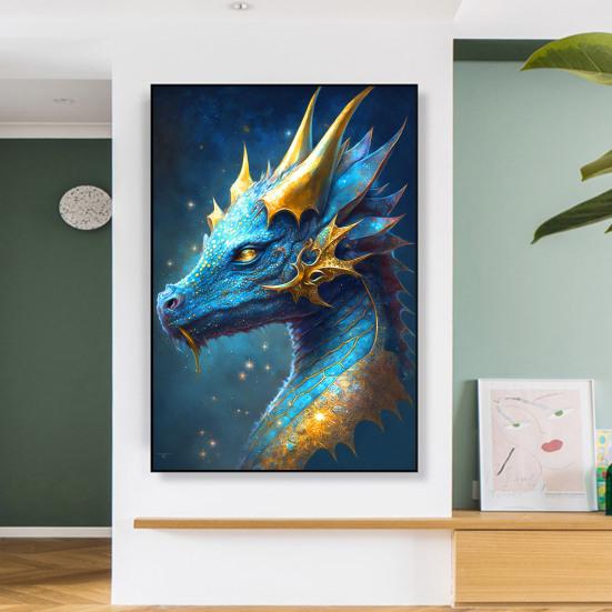 1 Rhinestone Canvas Drill Painting with Set Dragon Tools 5D Full Drill