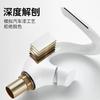 Waterfall Faucet Bathroom Basin Faucet Cold and Hot Brass Mixer Sink Taps White Black Torneira Banheiro Single Hole Deck