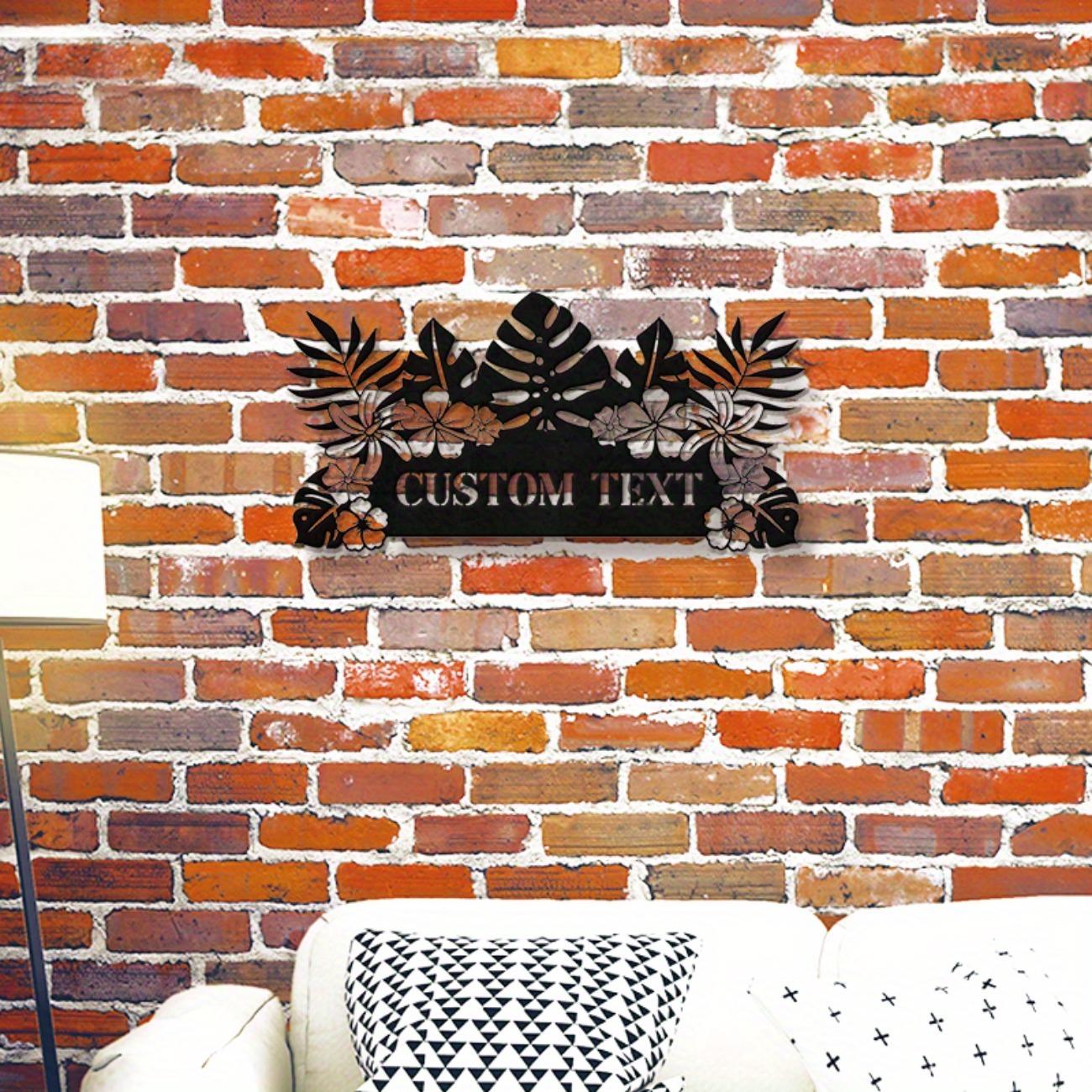 

Personalized Retro Metal Tiki Bar Sign Hawaiian Vibes Custom Text Wall Decor S чёрный