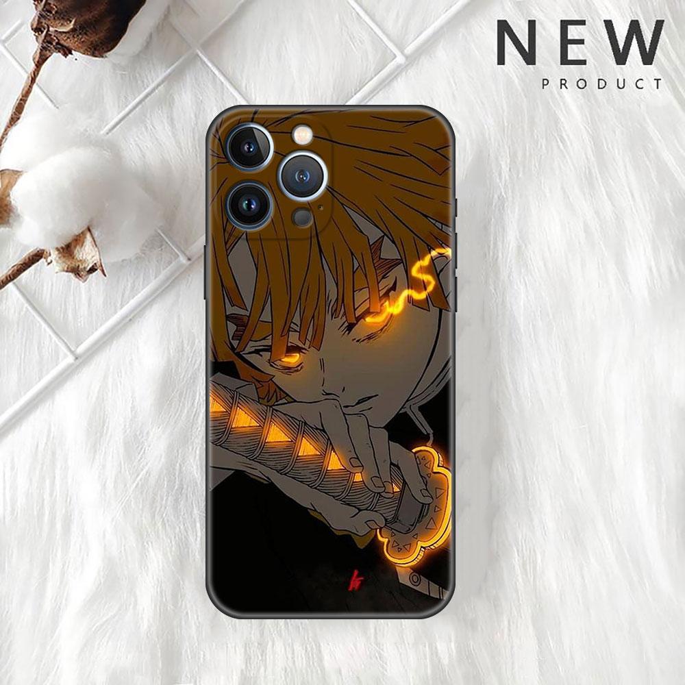 Pouzdro Pro Apple iPhone 14 11 13 12 Pro 7 XR X XS Max 8 Plus 6 6S SE 2022 13Pro Černé Měkké Telefonní Funda Anime Demon Slayer