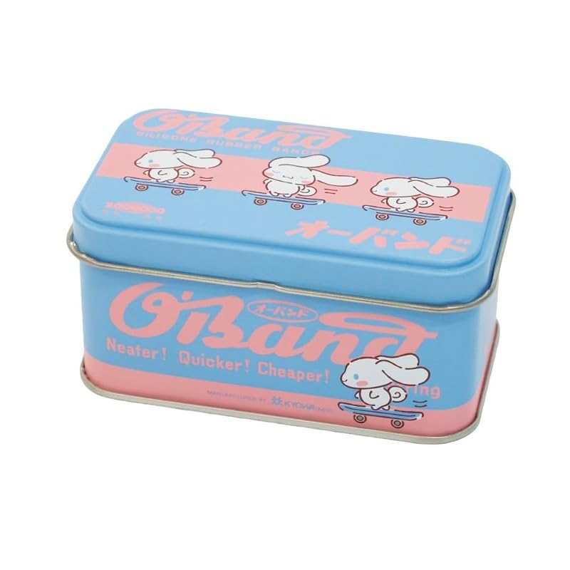 SANRIO O-Band x Cinnamoroll Жестяная коробка Силиконовые резинки Сделано в Японии компанией Kyowa