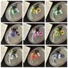 with D-shaped Buckle Fitness Series Pendant Colorful Simulation Dumbbells Keyring  Friends