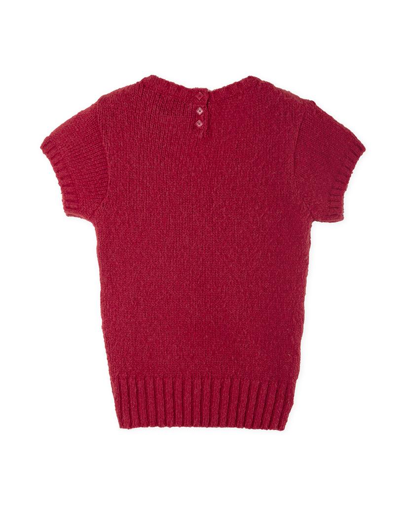 HERETIC Button V-Neck Knit / Red