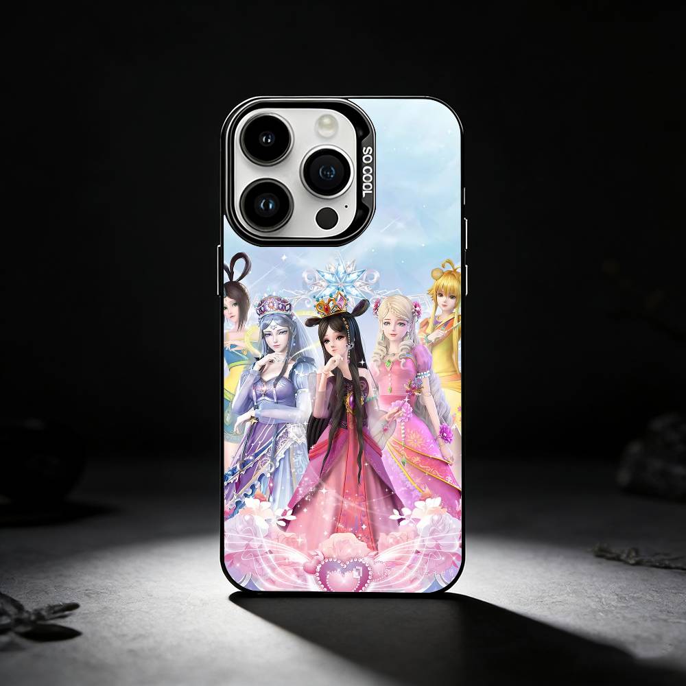 

Чехол для телефона Elf Dream Ye Luoli для iPhone 17,16,15,14,13,12,11 Plus,Pro Max,XS,Цветной серебристый чехол для телефона iPhone14Plus