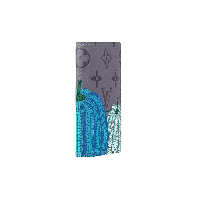 Louis Vuitton X Yayoi Kusama Pocket Organizer Colorful Pumpkin Monogram Coated Canvas Wallet Men Wallet Gray M81969