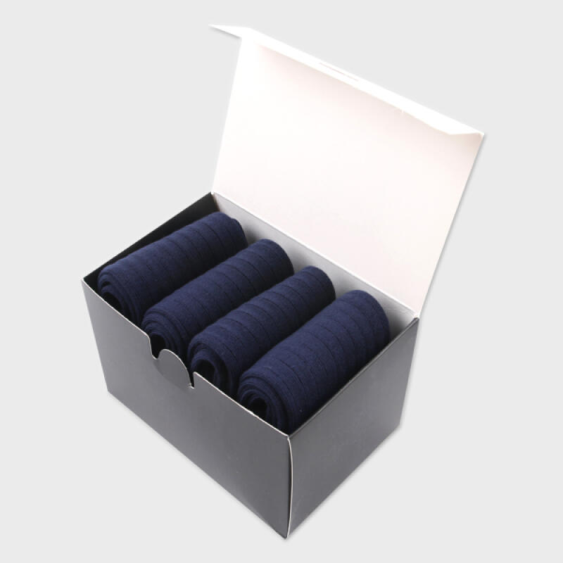 New Men s Solid Suit Socks (Navy 4-Set)